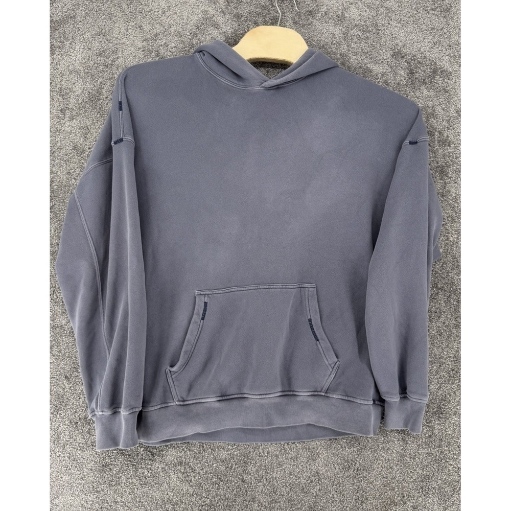 Abercrombie Soft A&F Essentials Hoodie Mens XXL Blue Gray Heavyweight Fleece